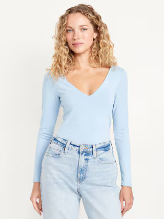 Modern Double-Layer V-Neck T-Shirt | Old Navy (US)