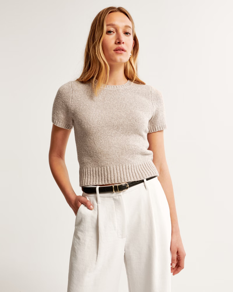 Textural Crew Sweater Tee | Abercrombie & Fitch (US)