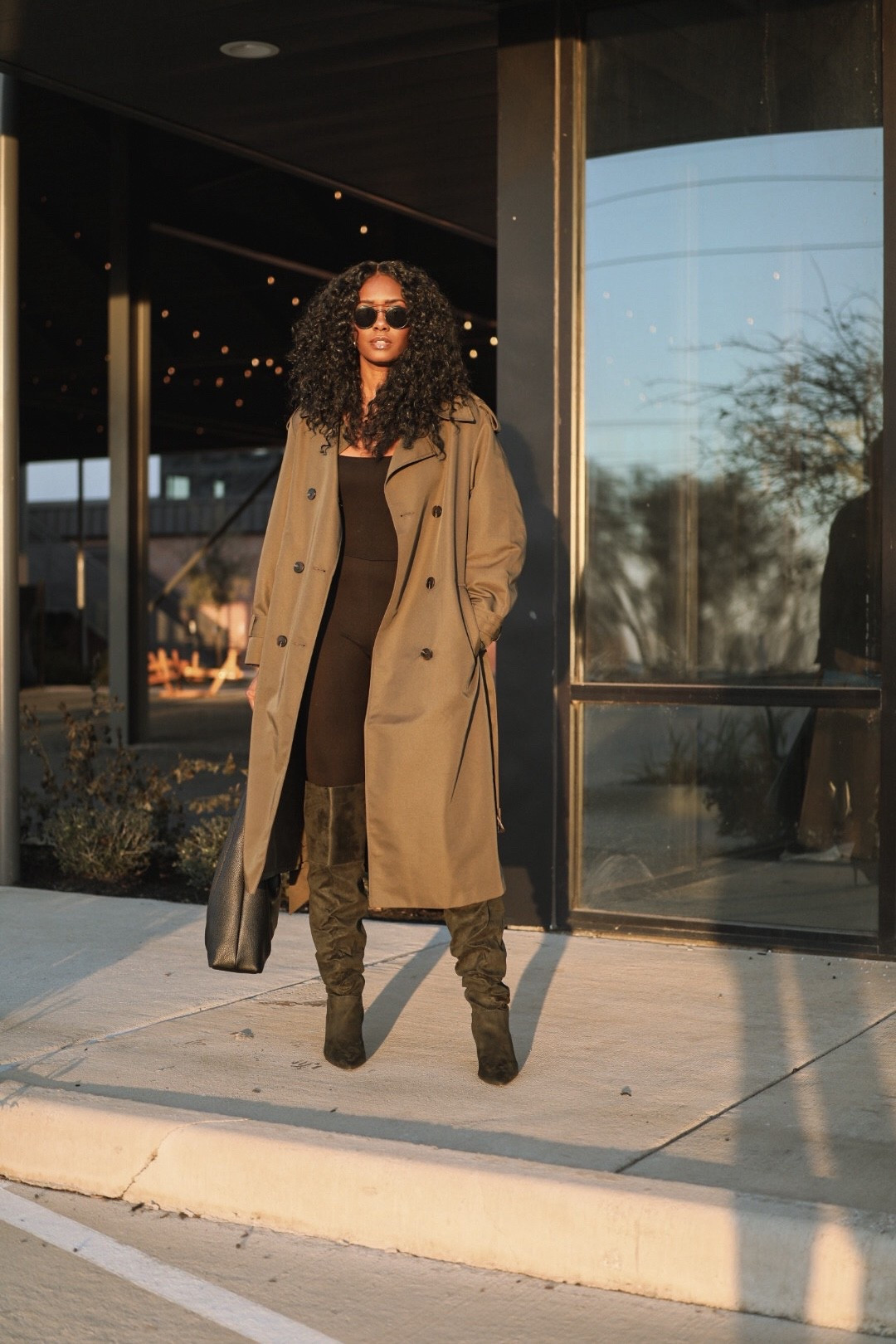 Winter outfits for women: simple jumpsuit, long-lined coat and slouchy boots. 



#LTKOver40 #LTKTall #LTKootd