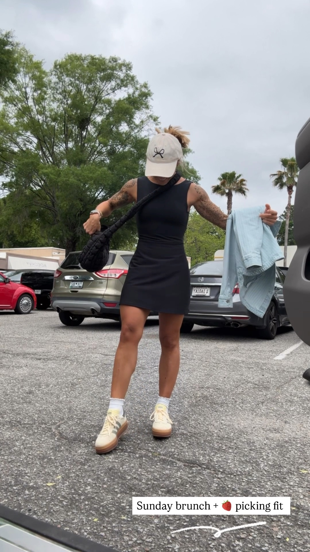 Strawberry picking & Sunday brunch fit🍓✨🌼 love this Abercrombie dress! So comfy & tts! Built in shorts underneath! In the S 🖤

Size down a 1/2 size in the adidas gazelles! 

Spring for / athleisure / ootd / comfy & casual / summer / amazon / Holley Gabrielle / athletic dress 

#LTKFindsUnder100 #LTKWatchNow #LTKSeasonal