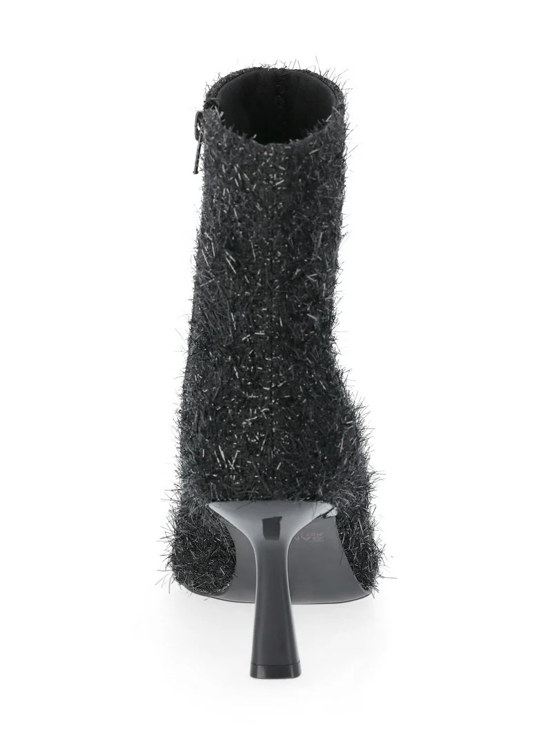 No Boundaries Women's Heeled Tinsel Booties | Walmart (US)