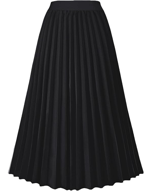 GOLDSTITCH Women's High Waist Pleated Skirt A line Swing Midi Skirt | Amazon (US)