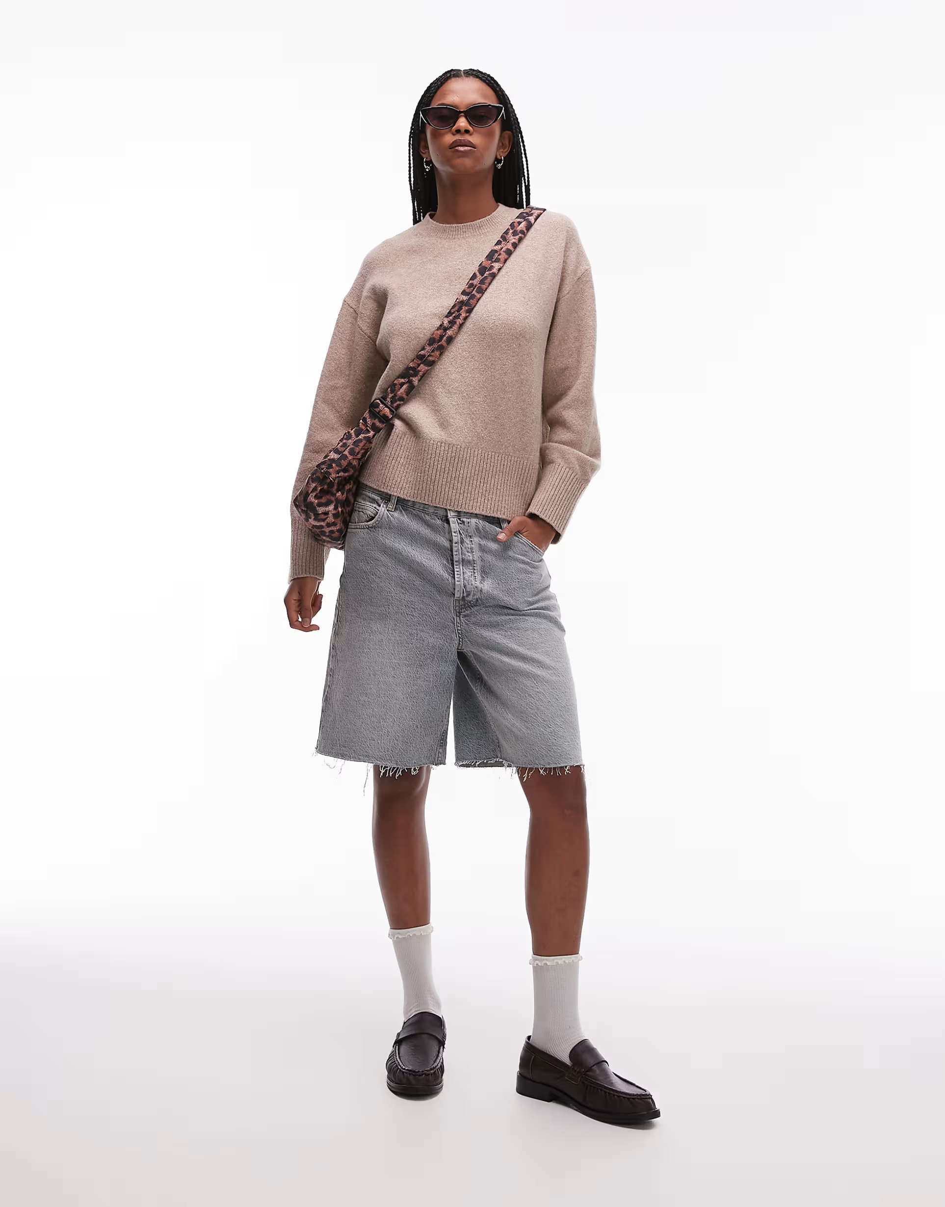 & Other Stories crew neck sweater in grayish brown | ASOS (Global)