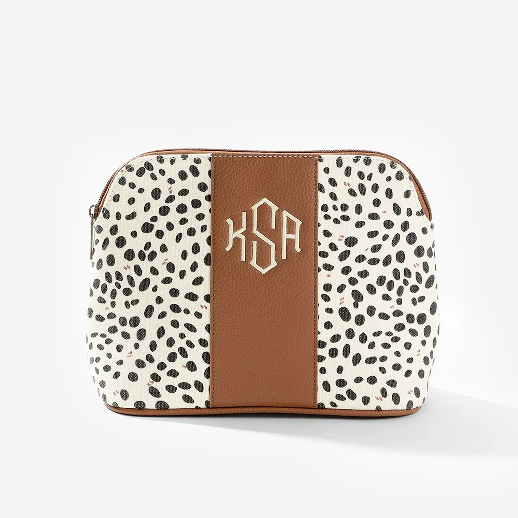 Monogrammed Spotted Cosmetic Bag | Marleylilly