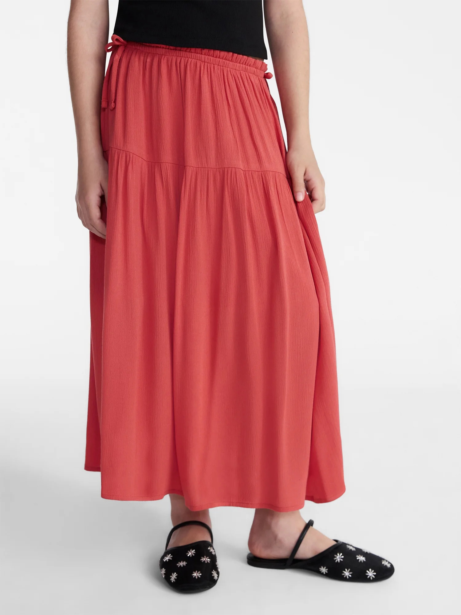 Weekend Academy Girls Maxi Skirt with Side Tie, Sizes 4-18 - Walmart.com | Walmart (US)