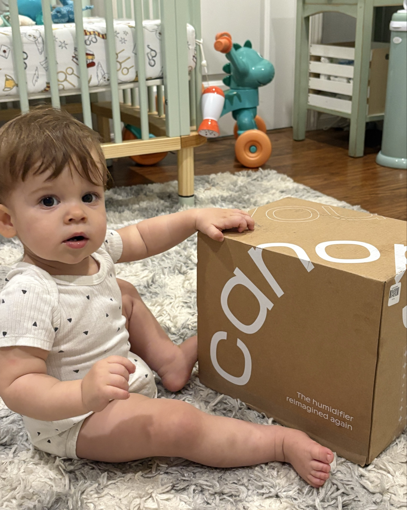 We are officially in the sniffles and dry air season and this intuitive humidifier has been our most favorite product. It comes with the sound machine and a nightlight, and is also able to diffuse aroma’s to help a little ones and adults wind down.