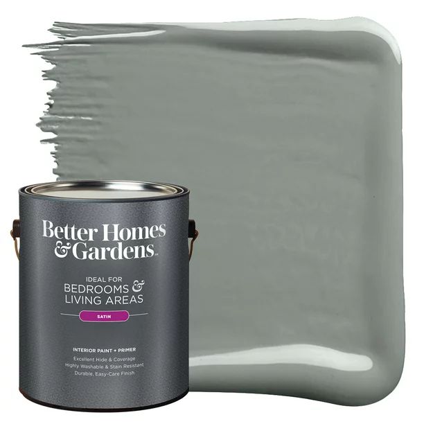 Better Homes & Gardens Interior Paint and Primer, Sage Smoke / Green, 1 Gallon, Satin - Walmart.c... | Walmart (US)