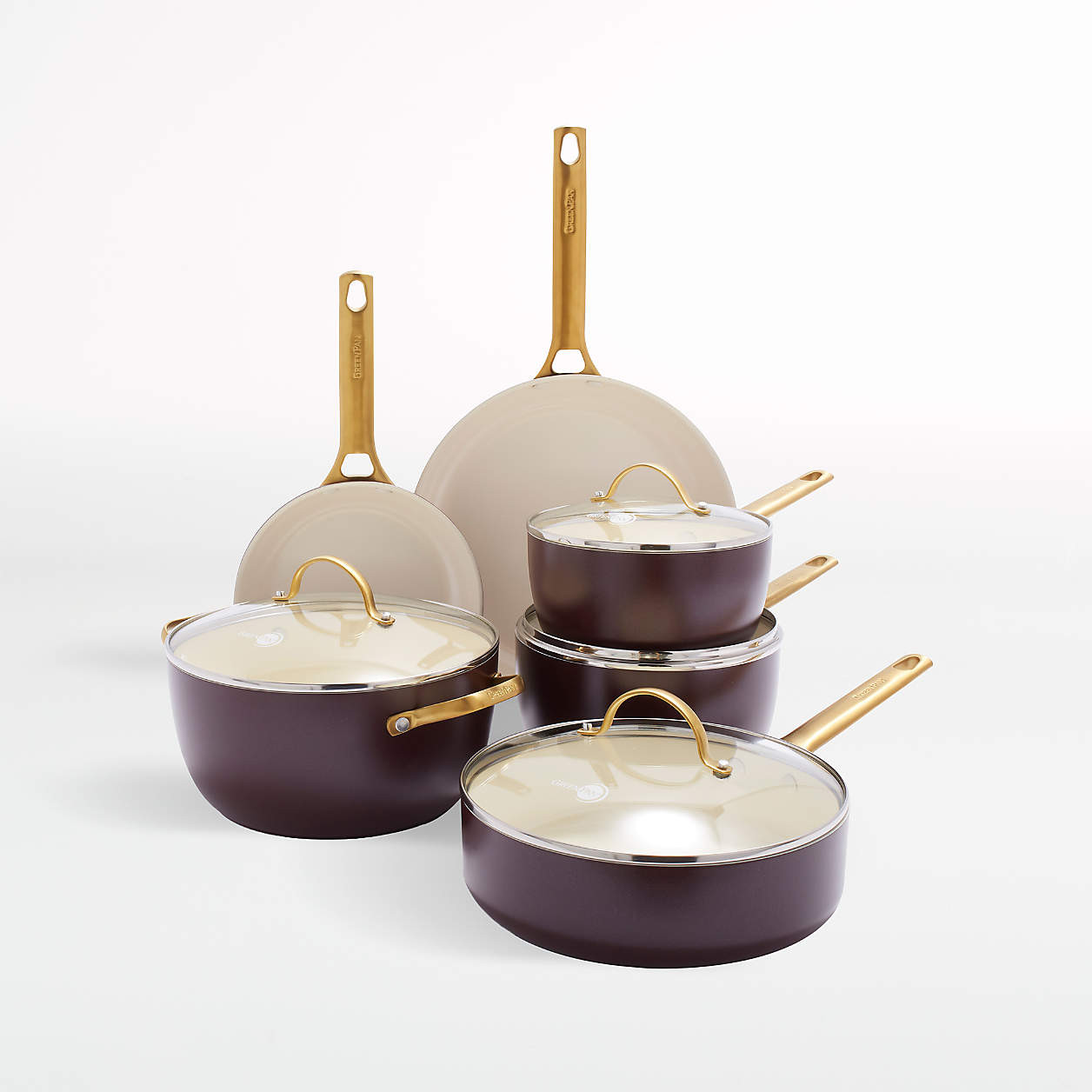 GreenPan Reserve Julep 10-Piece Non-Stick Cookware Set + Reviews | Crate & Barrel | Crate & Barrel