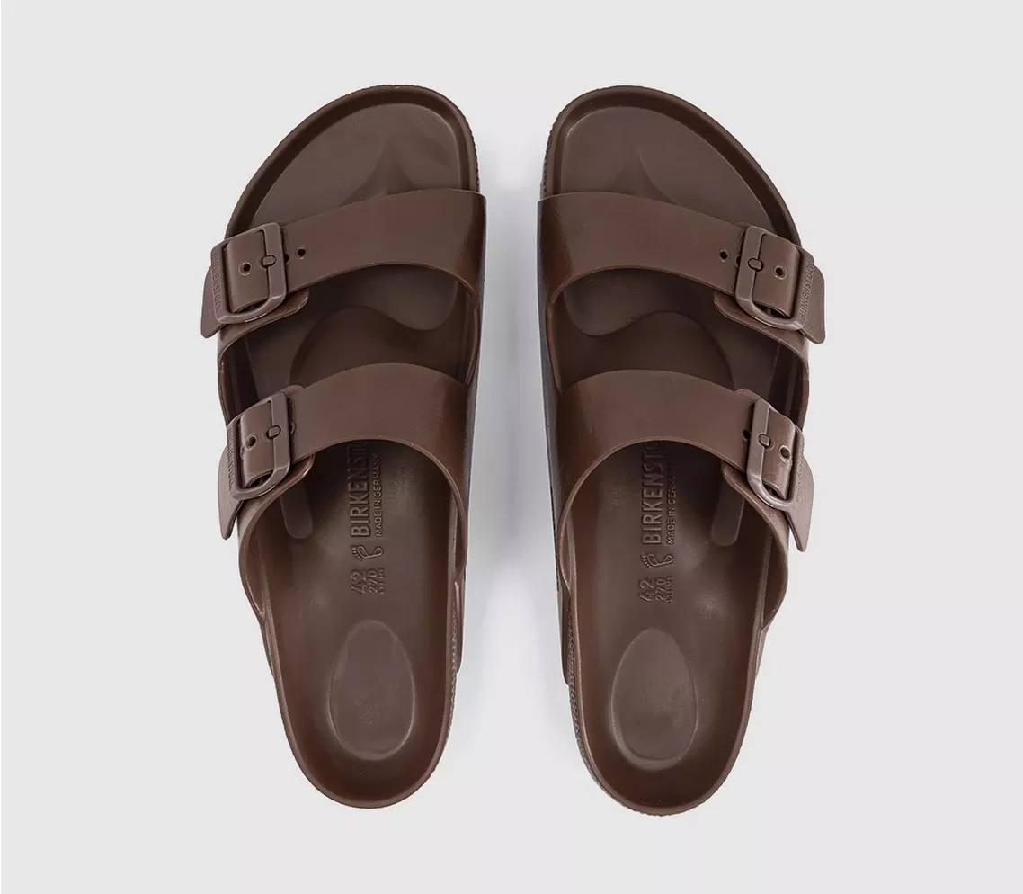 BIRKENSTOCK Arizona Two Strap Sandals Roast Eva - Men’s Sandals | Office Shoes (UK)