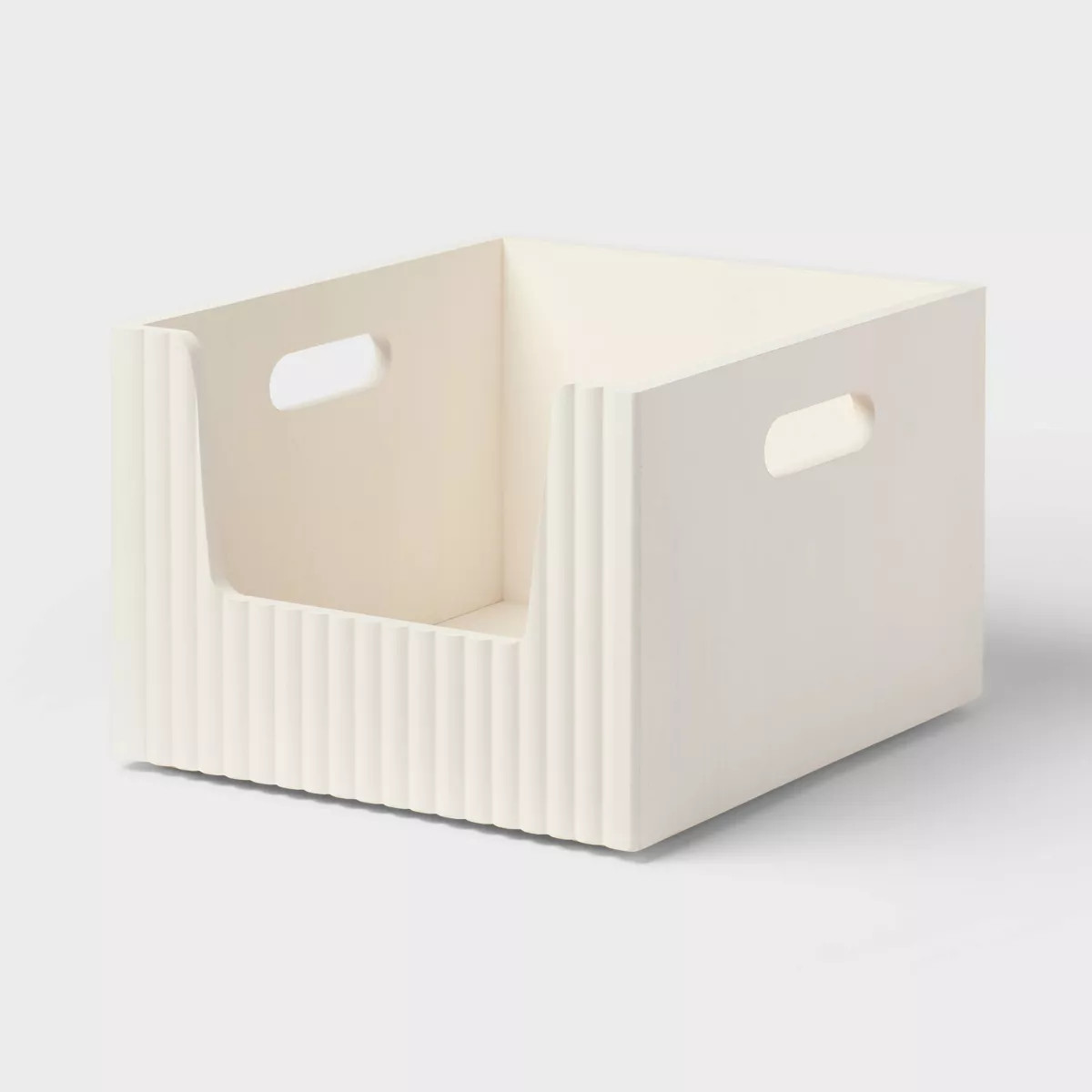 Wood Bin Small Open Front White - Brightroom™ | Target