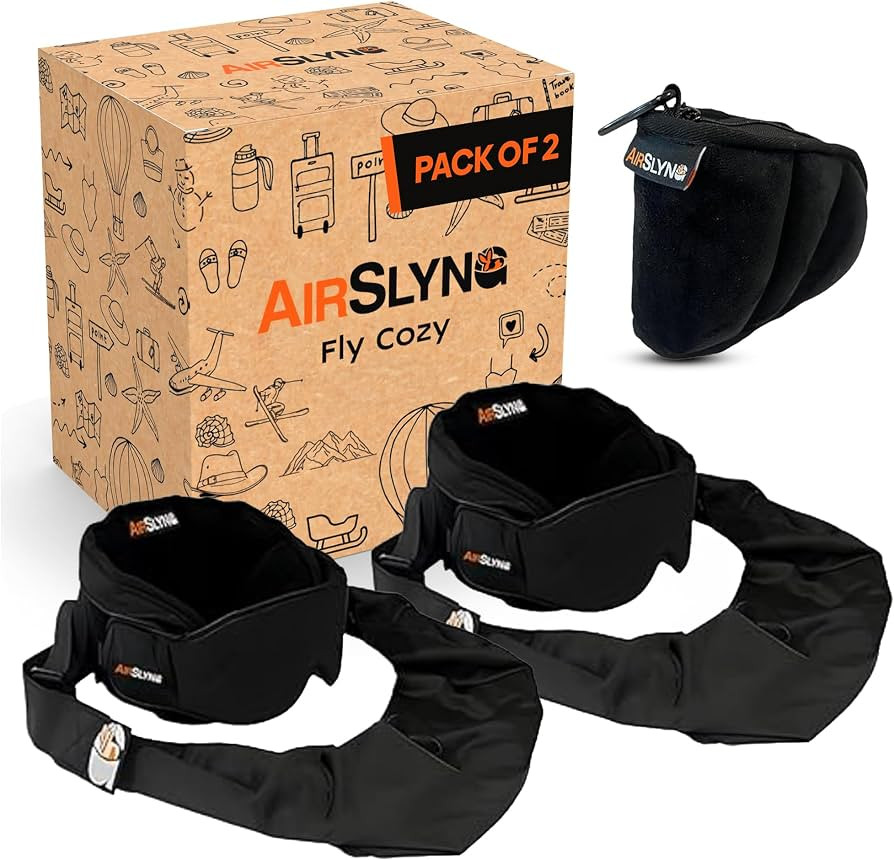 2 Pack 3-in-1 Airplane Sleep Support System - Plane Sleeping Accessories with Memory Foam Long Ha... | Amazon (US)
