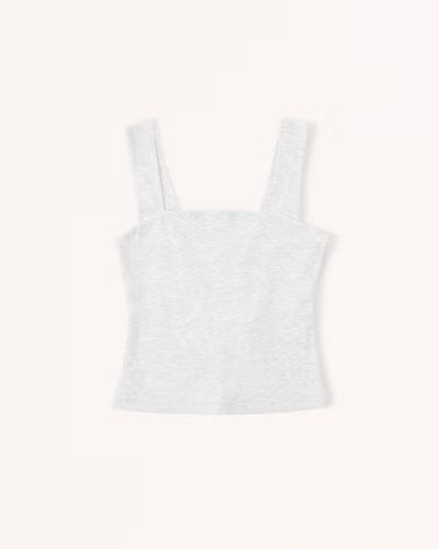 Cotton Seamless Fabric Squareneck Tank | Abercrombie & Fitch (US)