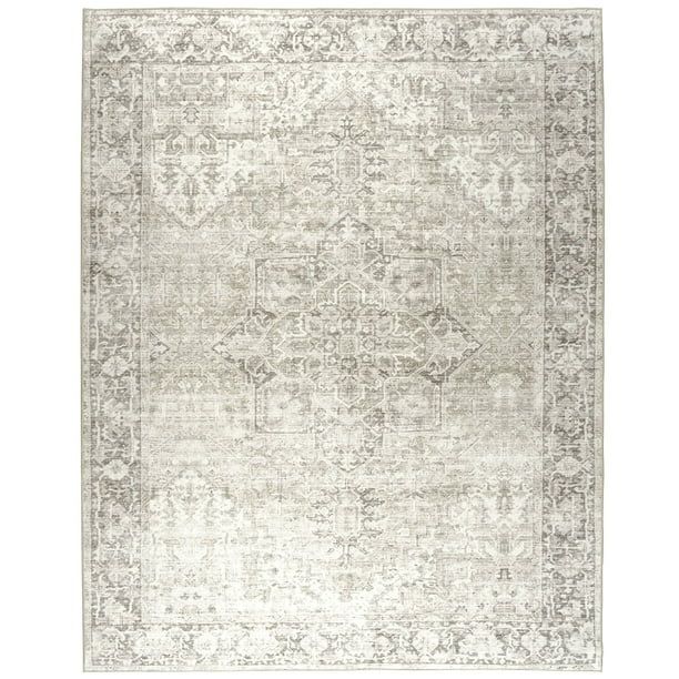 Realife RugsReaLife Rugs Machine Washable Vintage Distressed Traditional - Beige Ivory Eco-friend... | Walmart (US)