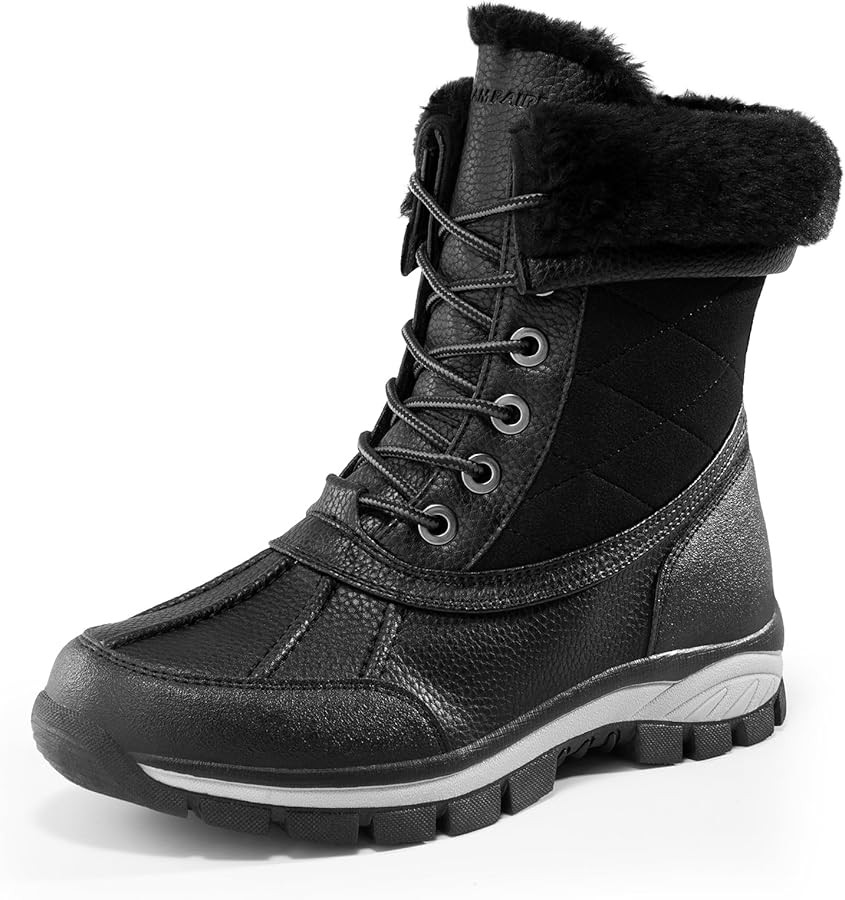 DREAM PAIRS Snow Boots for Women Waterproof Mid Calf Lace Up Duck Boots Warm Faux Fur FuzzyGo Bol... | Amazon (US)