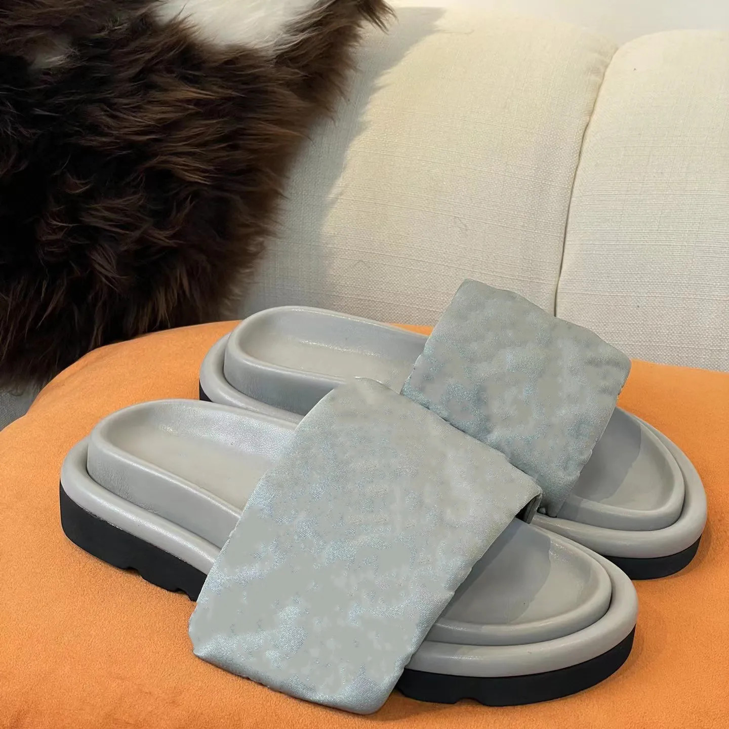 Pool Pillow Designers slippers Women Sandals Sunset Flat Comfort Mules Padded Front Strap Slipper... | DHGate