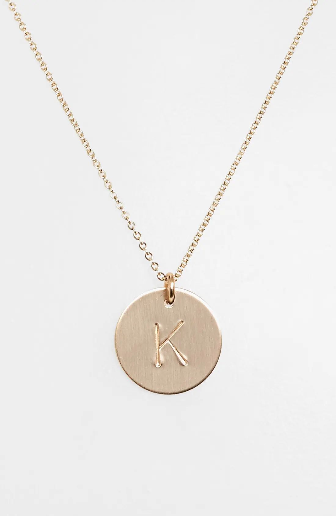 Women's Nashelle 14K-Gold Fill Initial Disc Necklace | Nordstrom