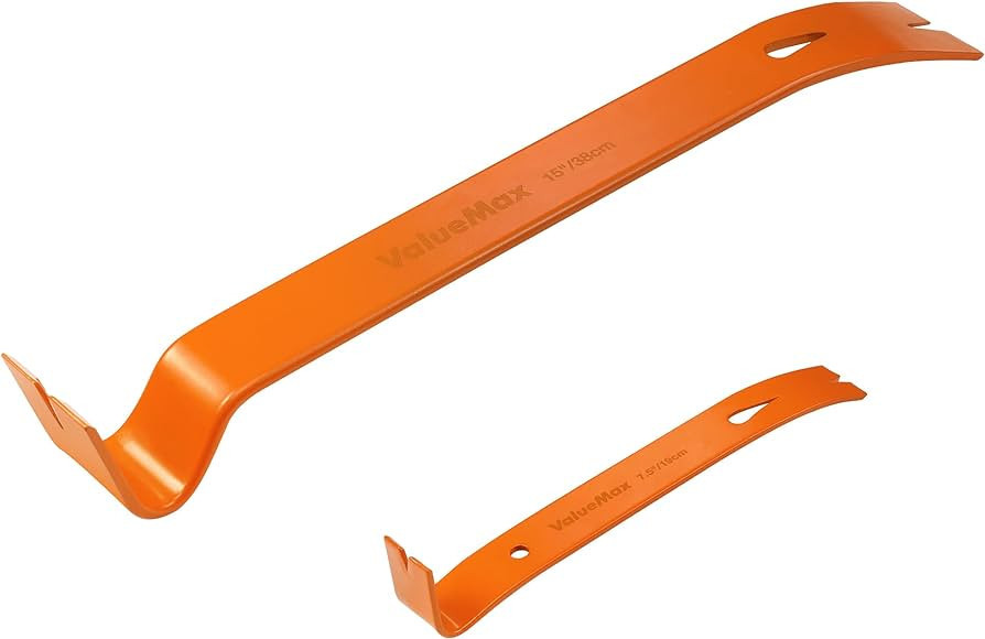 ValueMax 2-piece Flat Pry Bar Set, Includes 7-1/2” Mini Pry Bar, 15” Heavy Duty Nail Puller, ... | Amazon (US)
