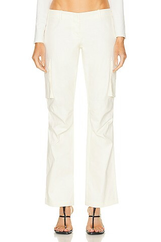 Miaou Raven Cargo Pant in Cream | FWRD 
