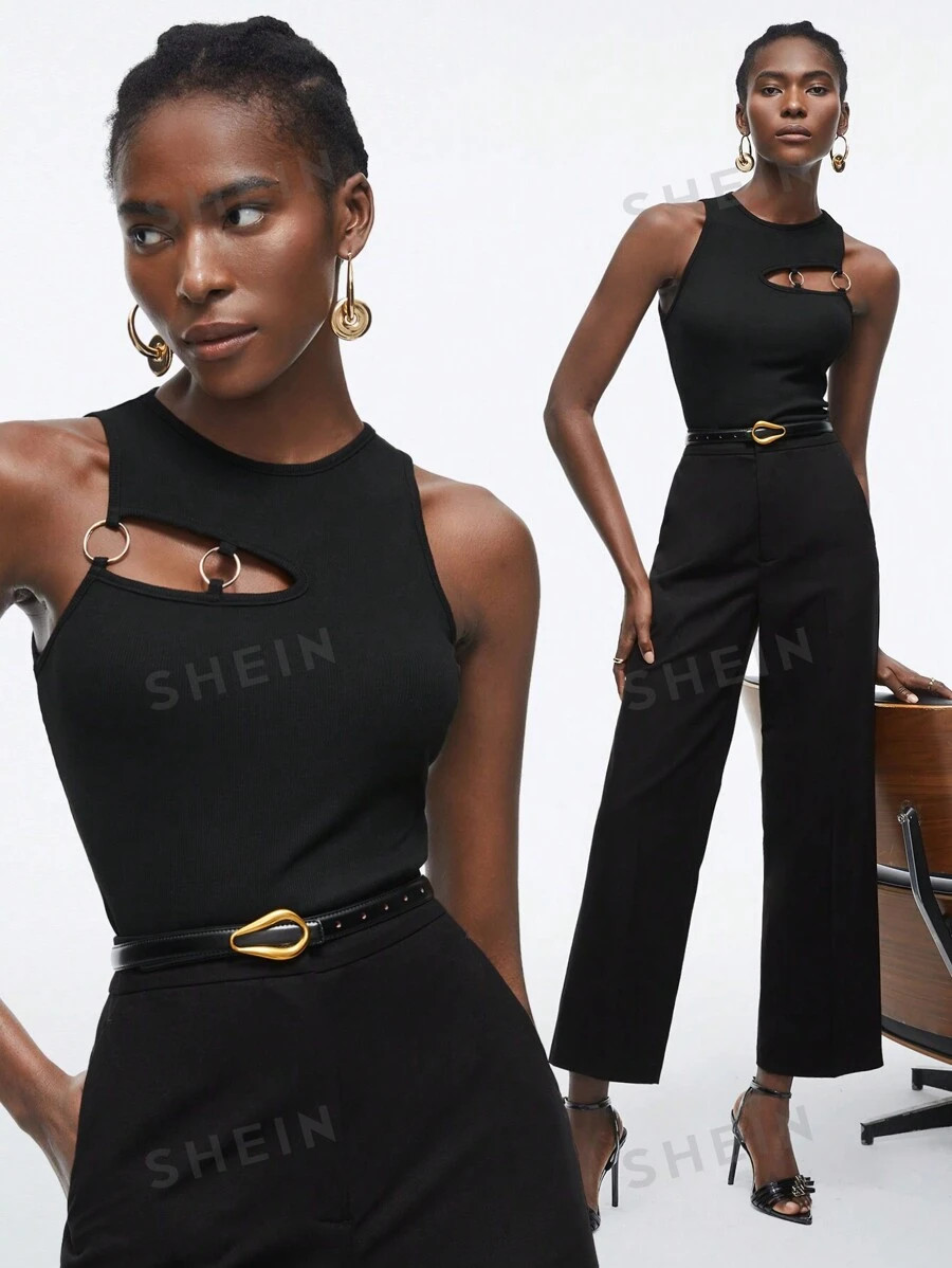 SHEIN Maija Women'S Hollow Out Tank Top | SHEIN