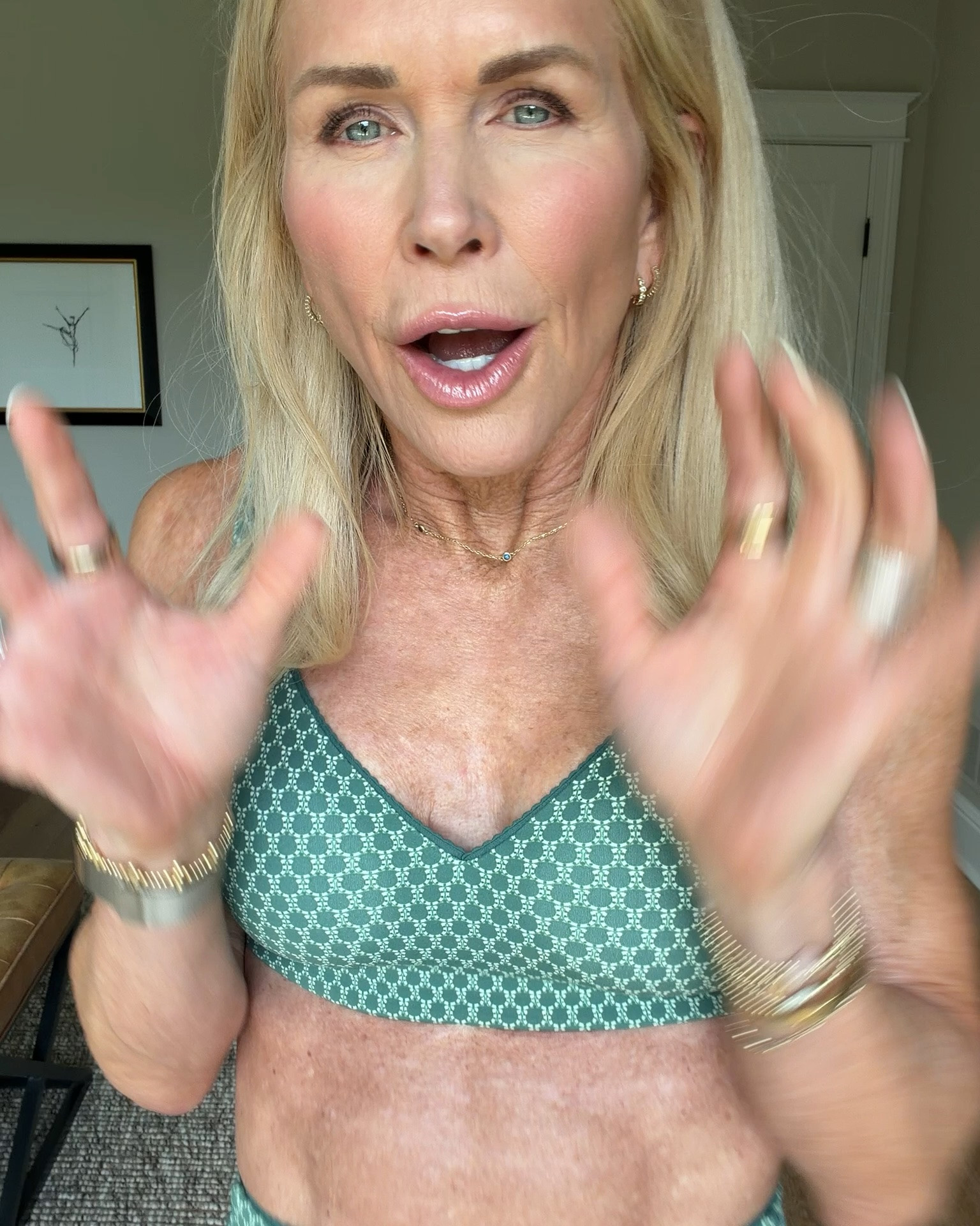 The best matching set from target yet. I love this pattern on this bra top and leggings. And the little lace detail is adorable. Fabric has good compression and his buttery soft! And the sweatshirt makes this the perfect outfit for to and from the  gym!!!

#LTKgrwm #LTKfitnessgoals #LTKOver40