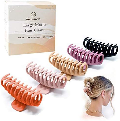 Luxury Hair Claw Clips | 5 Stylish Large Hair Claw Clip's For Women | Blush Tones With a 90's Fla... | Amazon (US)