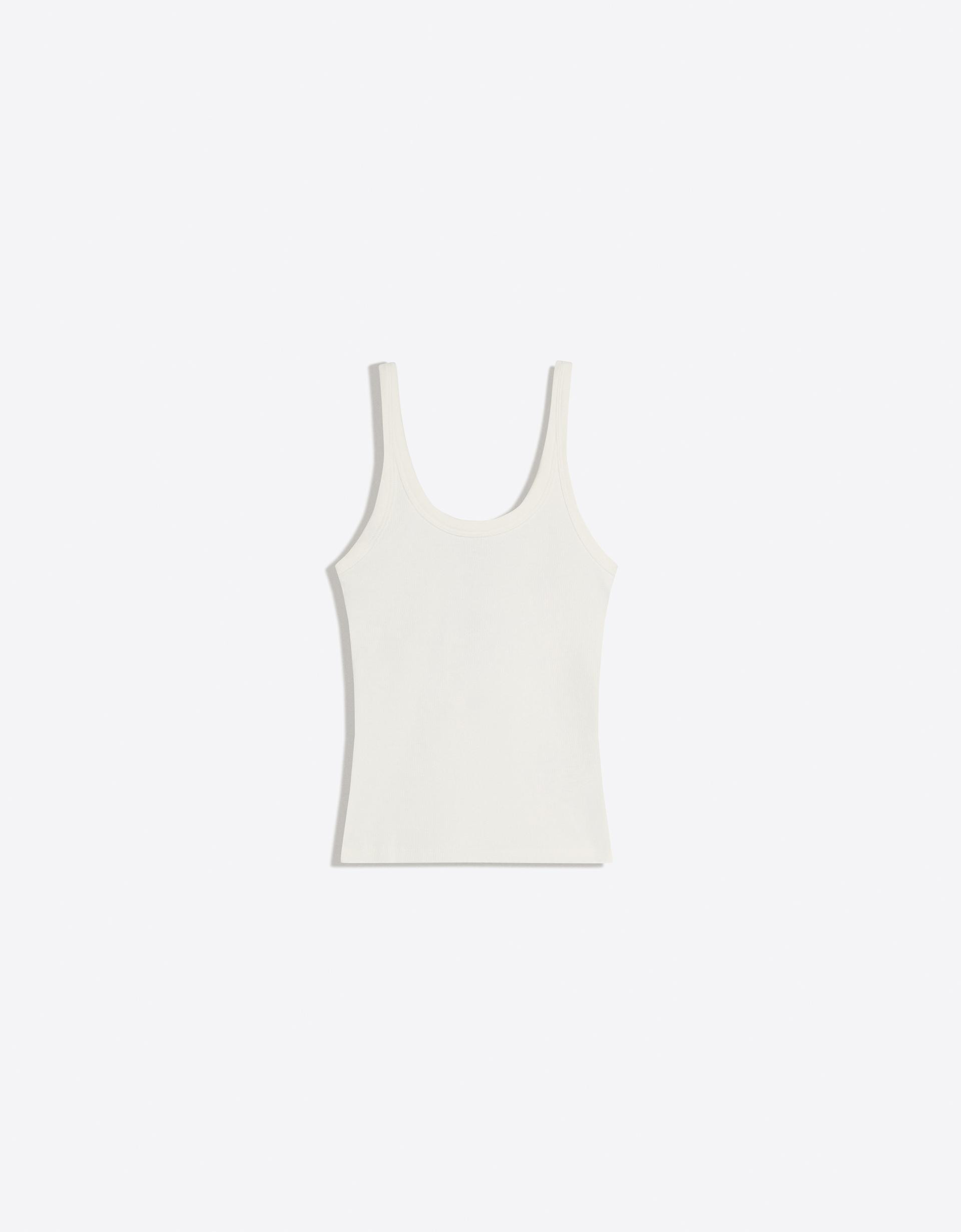 Rib vest top - Tops - Women | Bershka UK