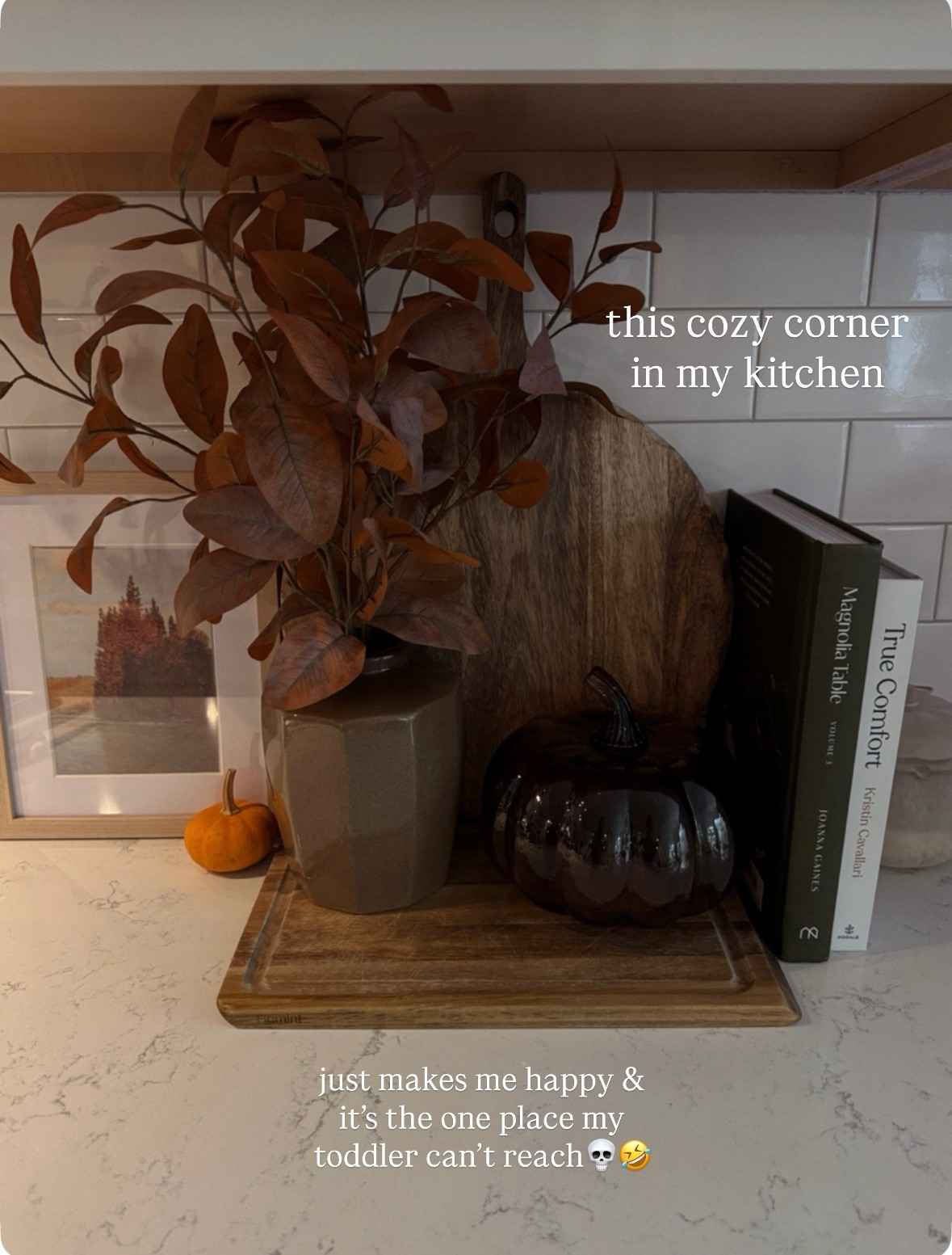 Cozy fall corner in my kitchen 

#LTKSeasonal #LTKFindsUnder50 #LTKHome
