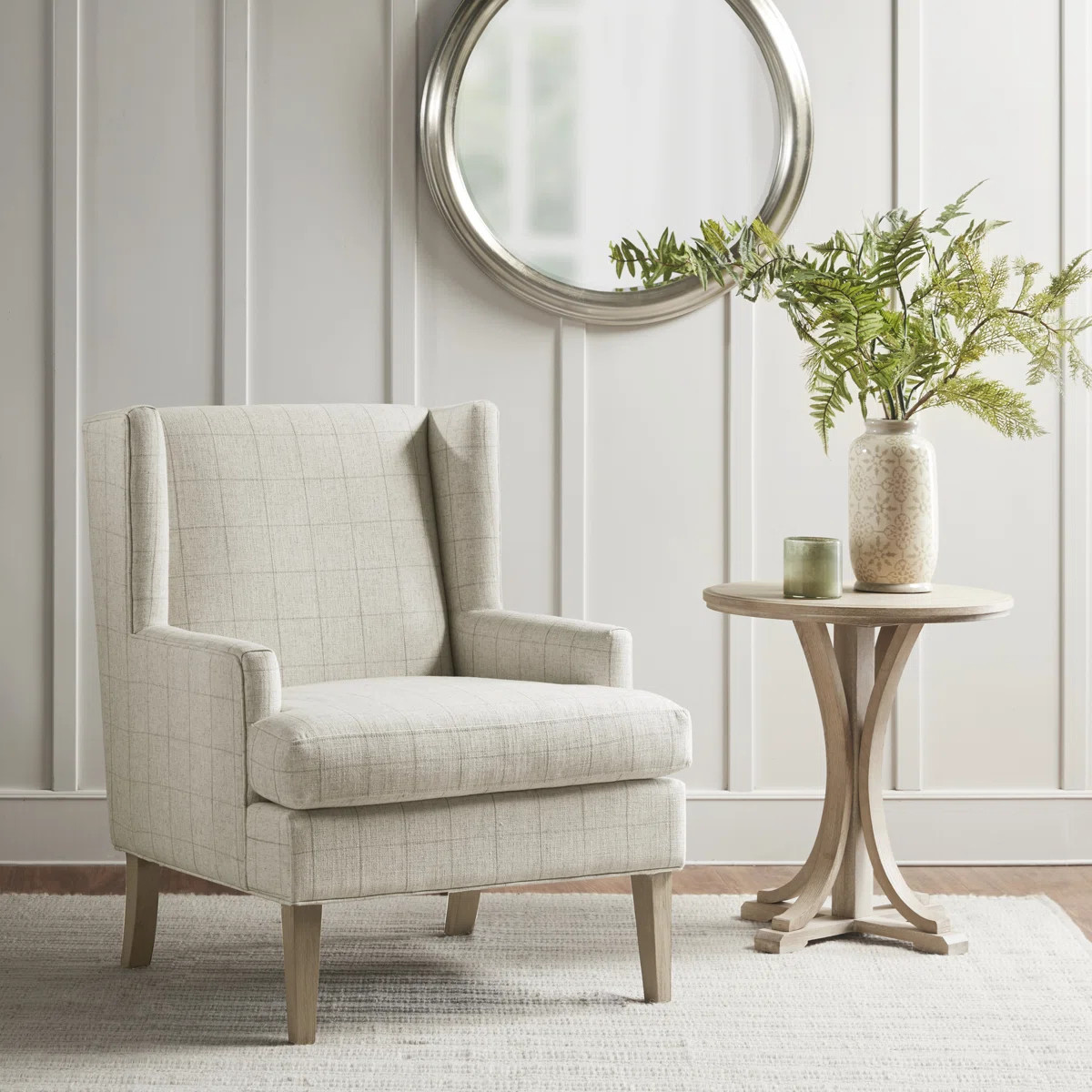 Decker Plaid Wingback Armchair | Wayfair North America