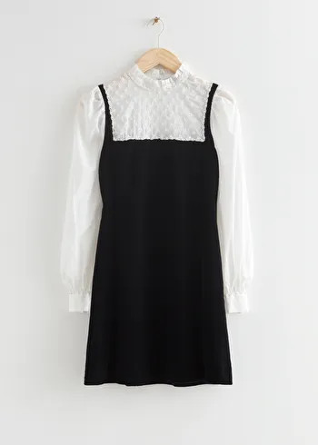 Velvet Blend Embellished Mini Dress - Black - Mini dresses - & Other Stories US | & Other Stories US