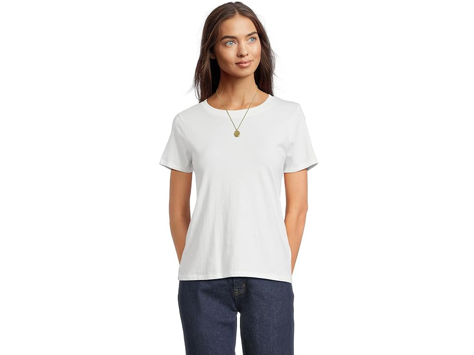Madewell Northside Vintage T-Shirts Women's Clothing White Wash : SM (Women's 2-4), Cotton | Zappos
