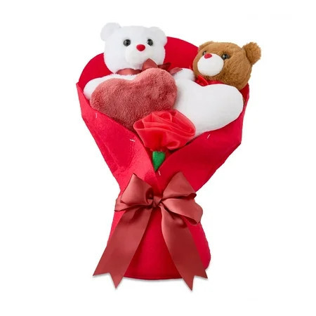 Medium Bear Bouquet, Red, 13", Valentine's Day by Way To Celebrate | Walmart (US)