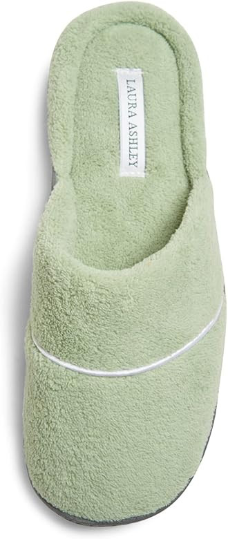 Laura Ashley Women's Spa Slip-On Rugged Scuff Slippers with Memory Foam | House Slippers with Cushio | Amazon (US)