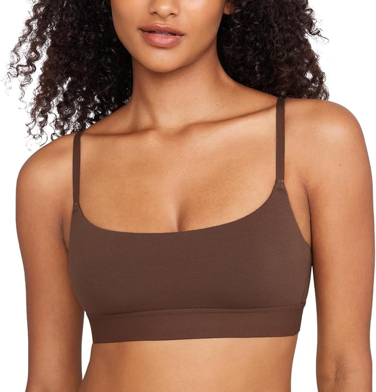 INLYRIC Women's Cotton Bralette - Wireless Unlined Sleep Comfortable Seamless Cami Bra | Amazon (US)