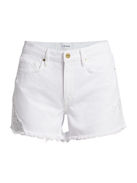 Le Brigette Raw Edge Denim Shorts | Saks Fifth Avenue