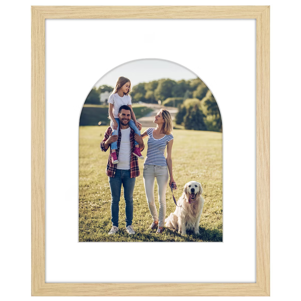 Americanflat 16" x 20" Picture Frame with Arch-Shaped Mat - Black | Target