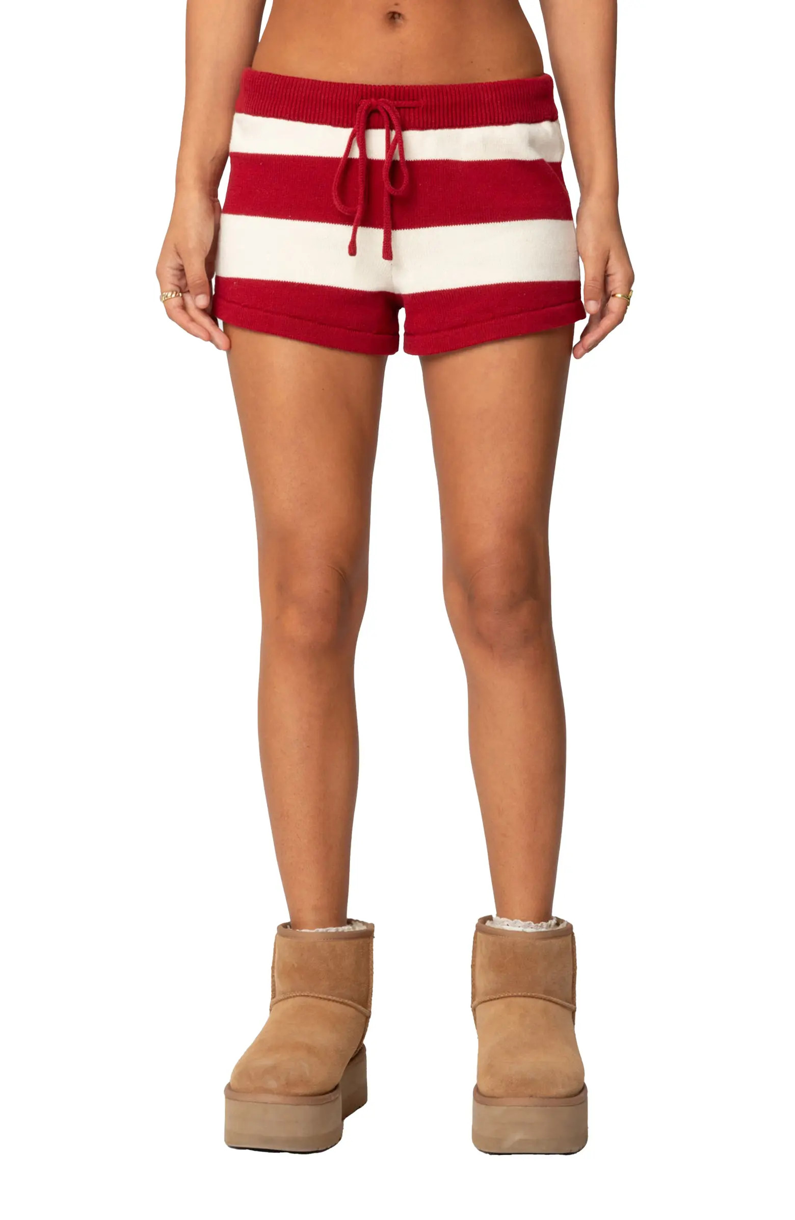 EDIKTED Riley Stripe Knit Shorts | Nordstrom | Nordstrom