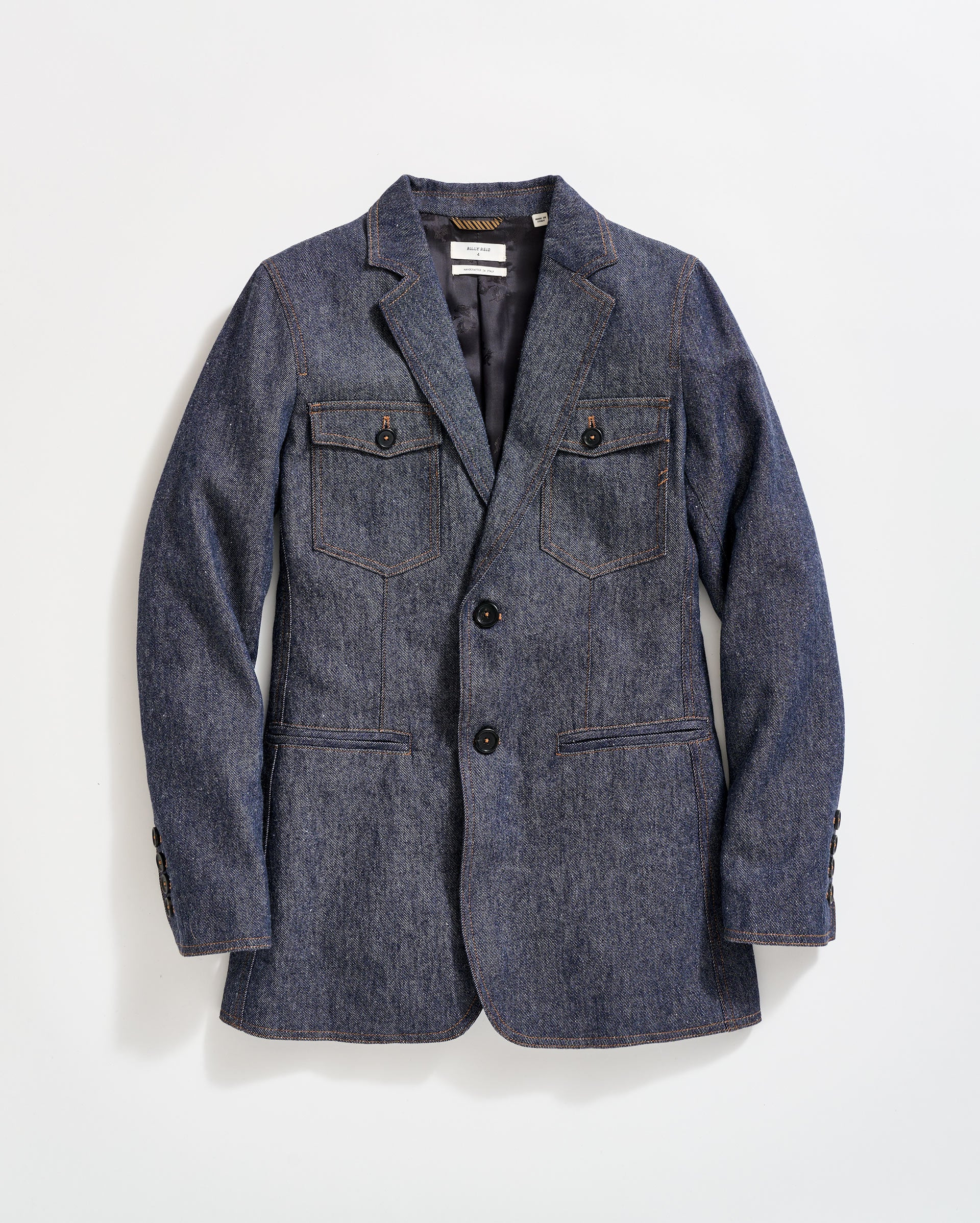 Billy Reid Wool Denim Blazer, Navy | Billy Reid