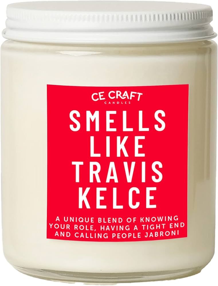 CE Craft Smells Like Travis Kelce Candle - Football Themed Candle, Gift for Kelce Fan, Gift for H... | Amazon (US)