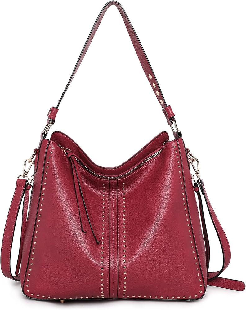 Montana West Hobo Handbag for Women Large Purses and Handbags with Studs and Crossbody Strap | Amazon (US)