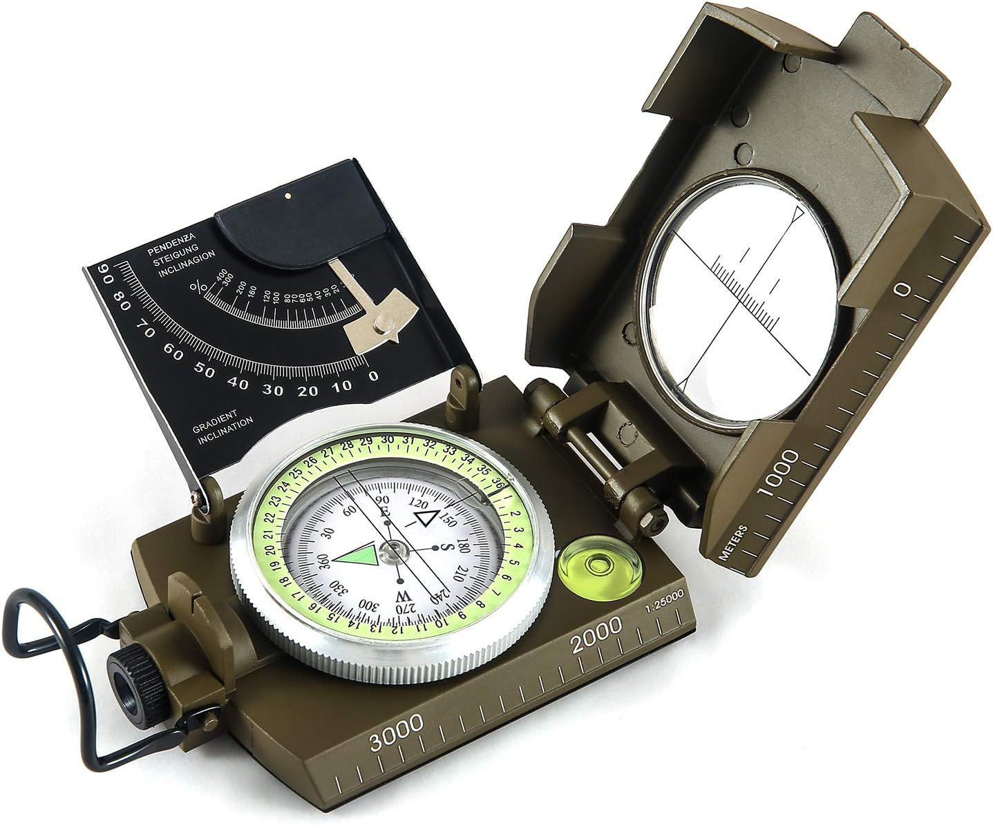 Eyeskey Multifunctional Military Metal Sighting Navigation Compass with Inclinometer | Impact Res... | Amazon (US)