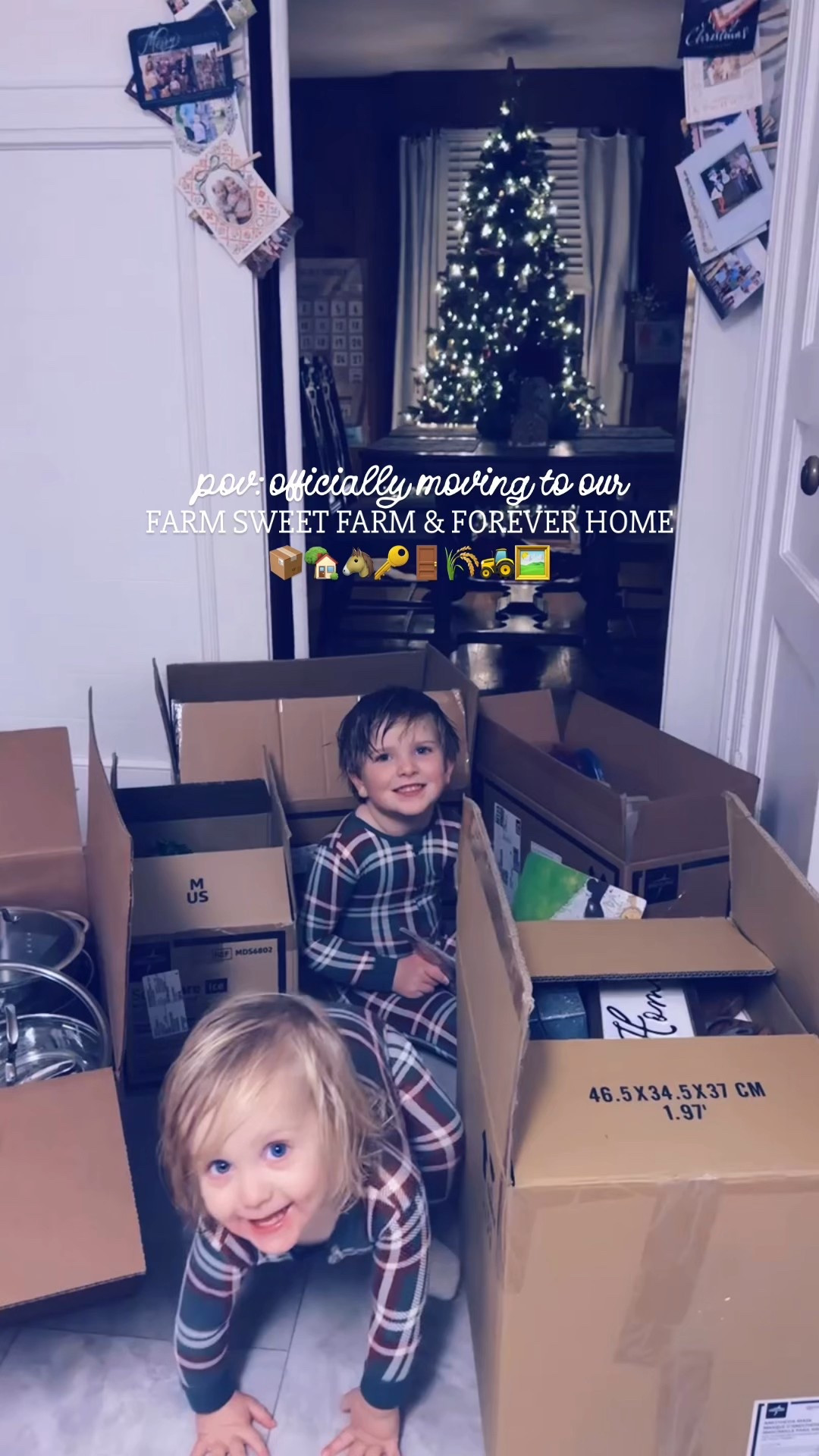 It’s officially movingggg time y’all!!!🐴🚜🌾🛻🔑📦🏡 I love this place so much and that we get to build our forever here with our babies 🤱🌳👶🏼 - just such a dream come TRUE!!! 🫶🏽💭✨ #itsmovingtime 

It’s been such a happy lil’ start to the week around here and my heart is overflowing!!! 🤭❤️ Even on a rainy rainy day ☔️ the other day, the drive into our farm with our sleeping 💤 babies 👶🏼 in the backseat was just breathtaking 💭😭 - every farm surrounding ours has horses upon horses 🐎 - just UNREAL !! 🥹 I can’t believe this is where my babies get to grow up - surrounded by God’s beautiful Creation and farms upon farms!! 🐴🌾 We loved having @wesmabry ‘s parents up to come see the farm 🏡🌾 the other day ❤️ and these little country boys of ours are in absolute HEAVEN out here!!! 👶🏼😍 And even on a rainy day 🌧️, we had the sweetest neighbors show up at our front door 🥹🚪 and bring a welcome gift 🎁 - and y’all… they could not have been more kind or welcoming!!! 🫶🏽 What a gift this special place is and we feel so beyond blessed already!!! 🙏🏽🏠🌟

Babies 👶🏼 and boxes 📦 hehe 😉 for the foreseeable future!! 🤭 Cutest little “packing helpers” 📦🚚 I ever did see!! 🥰 These sweet babies 👶🏼👶🏼 have been helping mama start packing up the house 🏡 while “Dada” has been finishing painting the inside of the house 🎨 (“Alabaster” and “Pure White” by @sherwinwilliams 🤍 for those asking 🥰🫶🏽) and it’s looking sooooo good y’all!!! 👏🏽😍 🖼️ Sweet @wesmabry has been out lateeee 🌕 at the farm 🚜🌾 painting 🖼️ the last few nights (woohooooo - he’s officially DONE ✔️ !!!) so we can officially start moving 🥳🛌🚪🪑🤩 TODAY!! ❤️ And last night… I fell asleep 💤 rocking Sweet Baby Levi Rhett 🤱 and came back into my room to see Judson 👼🏼 had put himself to sleep 😴 in mama and dada’s bed 🛌 waiting on Dada to get home 🏠 - be still my heart!! 🥹🥰

Such a sweet exciting time and we are all just so excited - feels surreal!! 💭 Just so grateful to the Lord for this family of mine and this life we get to build together on our farm, @wesmabry - and yayyyyy 🎉 for moving week 🤩 and getting to “ring in the new year” 🪩🎉🎊🥳 soon in our new home!!! 🏡🚜🌾