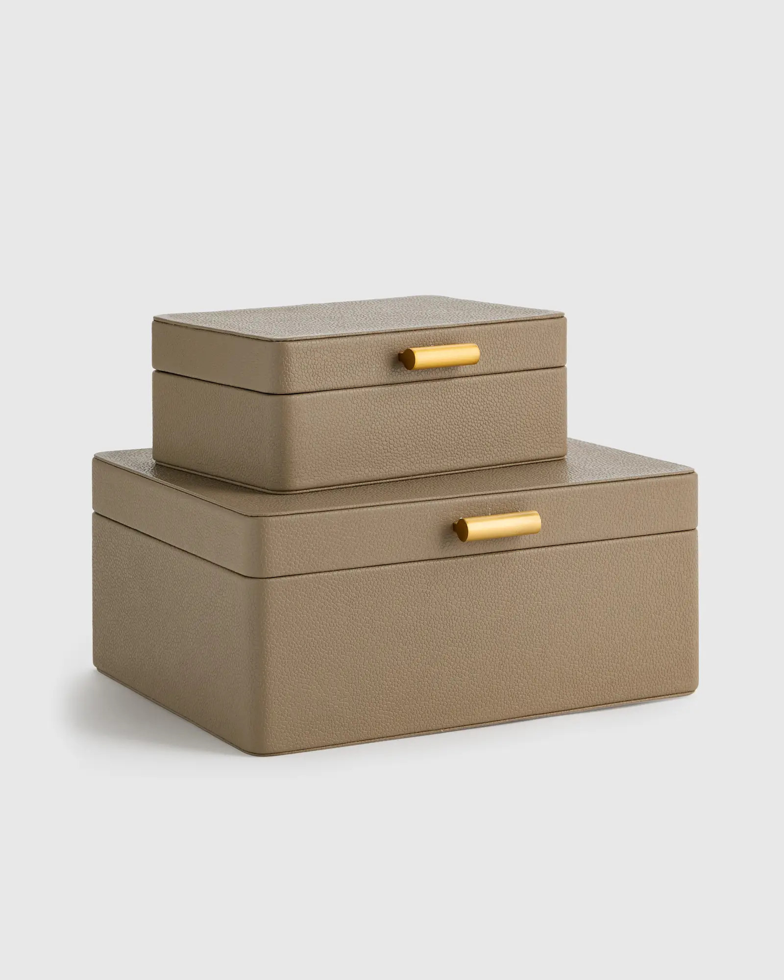 Shagreen Leather Decorative Boxes (Set of 2) | Quince