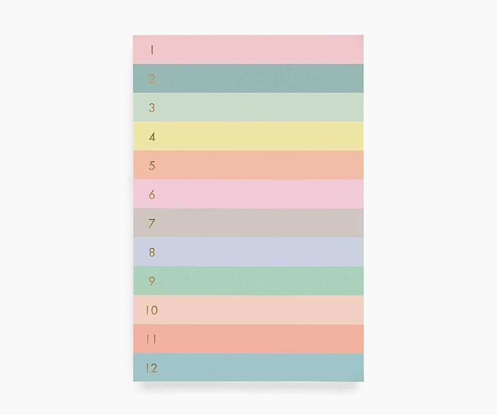 RIFLE PAPER CO. Numbered Color Block Large Memo Notepad, 65 Tear-Off Pages, Featuring Bands of Pa... | Amazon (US)