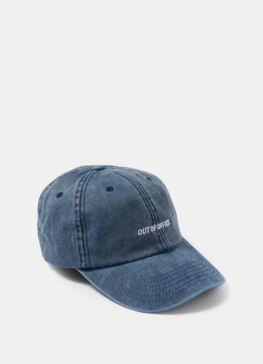 Blue Denim Slogan Cap | Mint Velvet