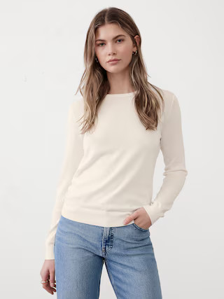 Forever Crew-Neck Sweater | Banana Republic Factory