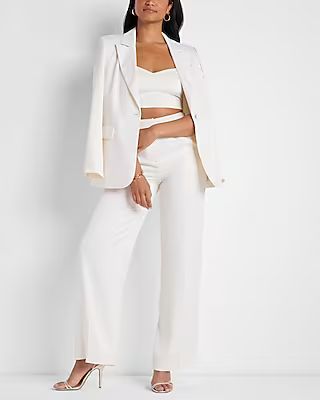 Rachel Zoe High Waisted Satin Wide Leg Pant | Express