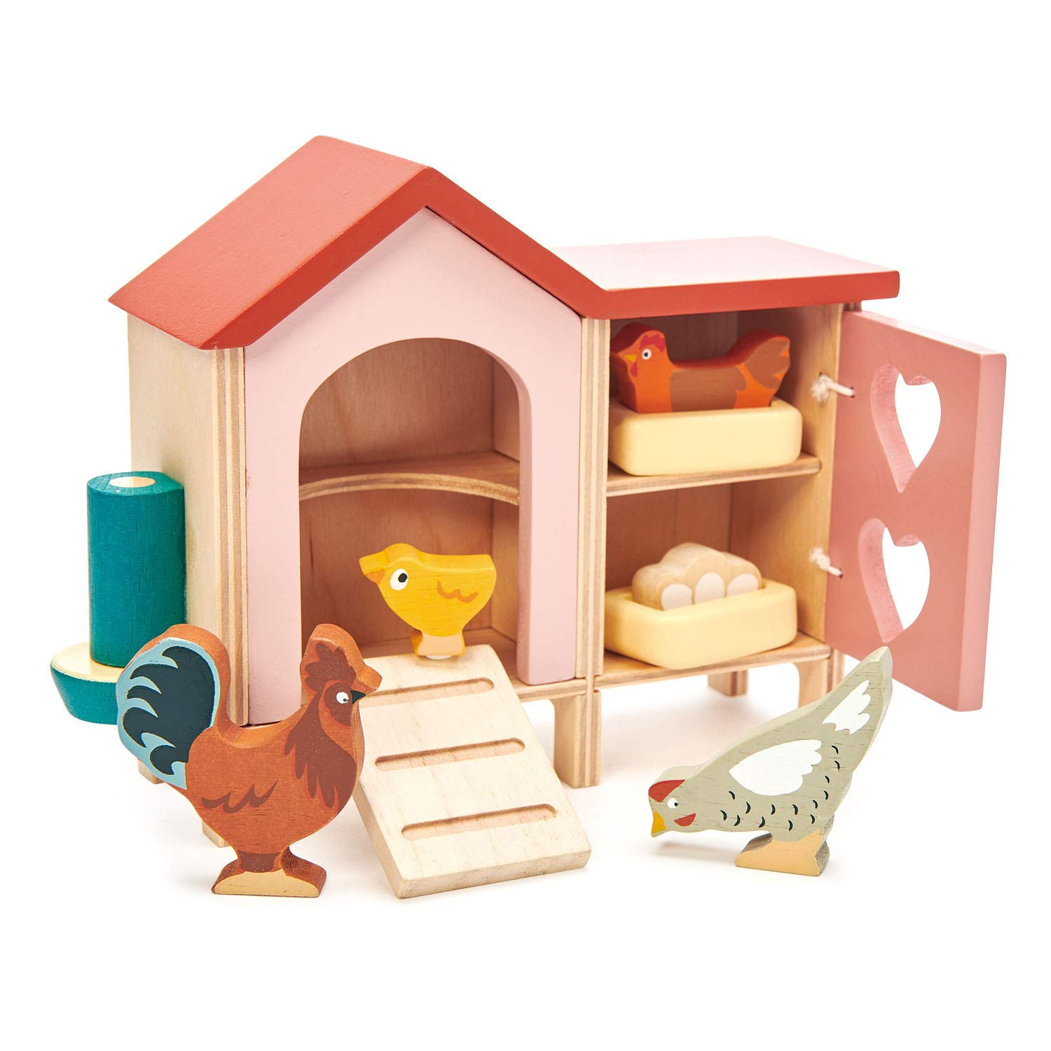 Tender Leaf Toys - Chicken Coop - 9 Pcs Miniature Henhouse Farm Animal Toys, Dollhouse Accessorie... | Amazon (US)