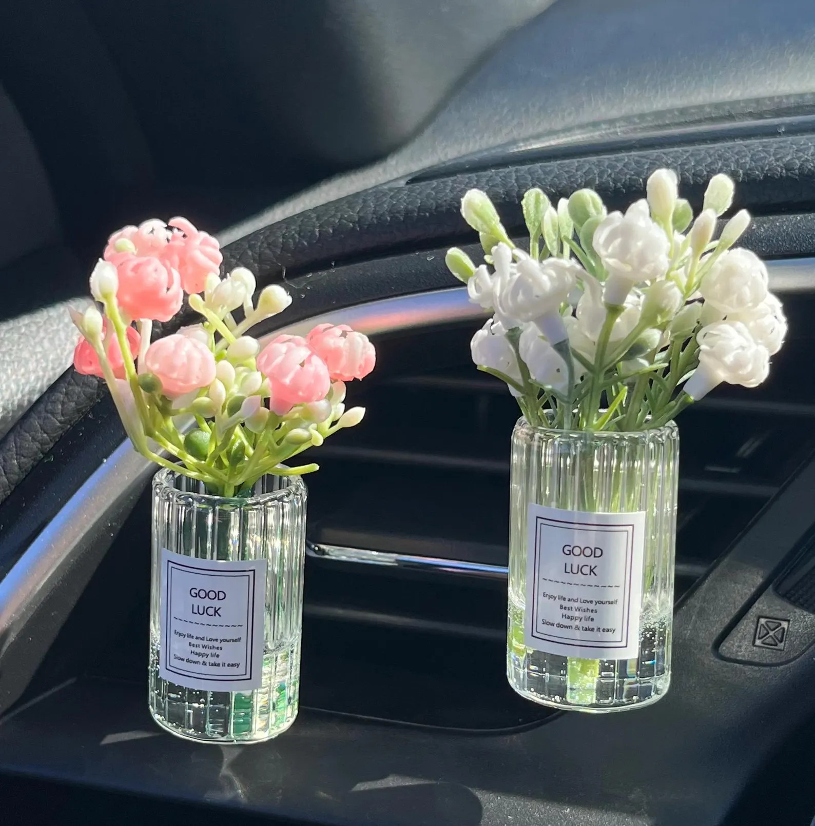 Handmade Flower Vase Car Diffuser With Essential Oils Set, Custom Message, Car Decor, Accessory, ... | Etsy (US)