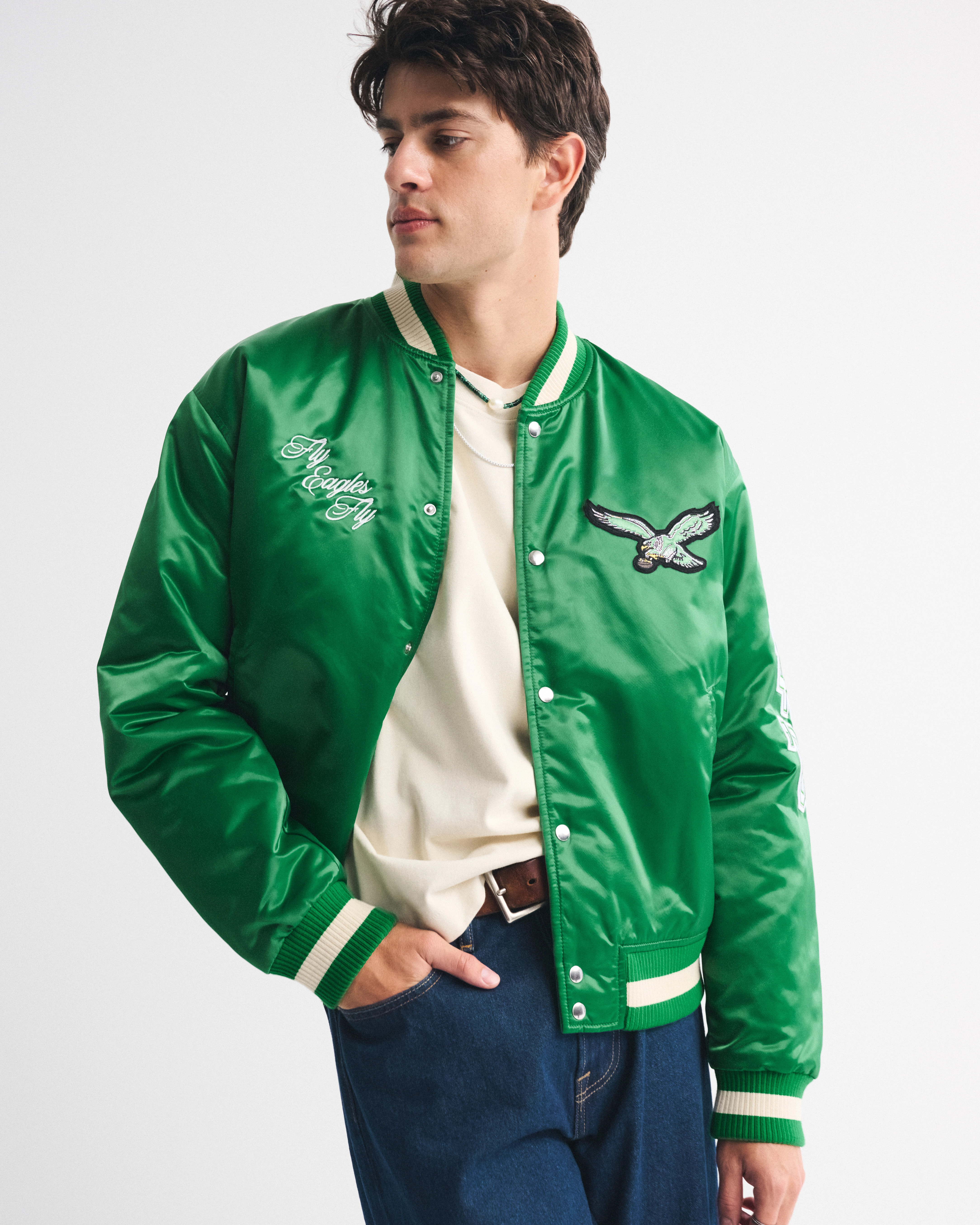 Philadelphia Eagles Varsity Bomber Jacket | Abercrombie & Fitch (US)