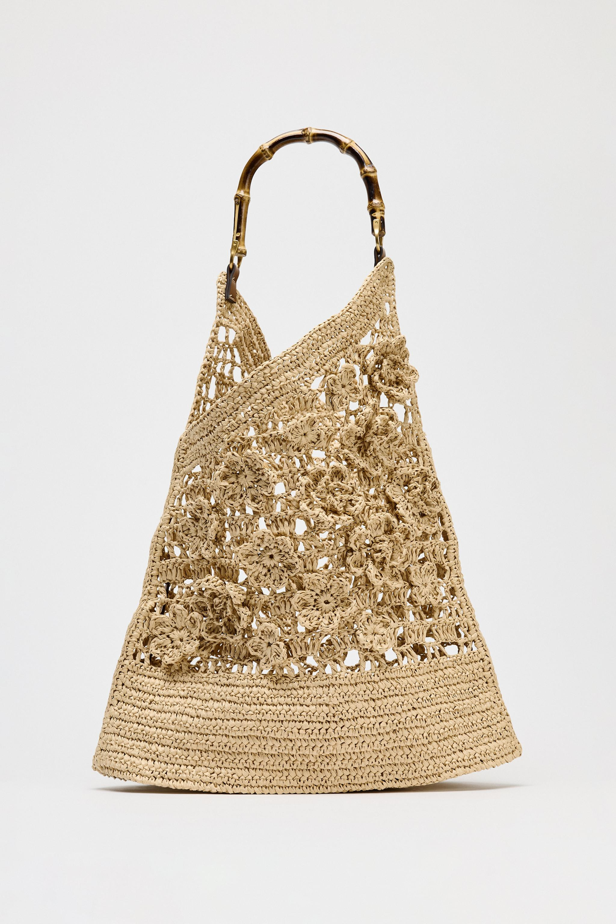 FLORAL WOVEN SHOPPER BAG | Zara US